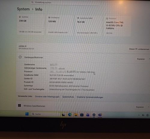 Elitebook 850 gb - hp, 16